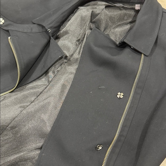 Tahari Black Belted Trench Coat - Picture 10 of 10